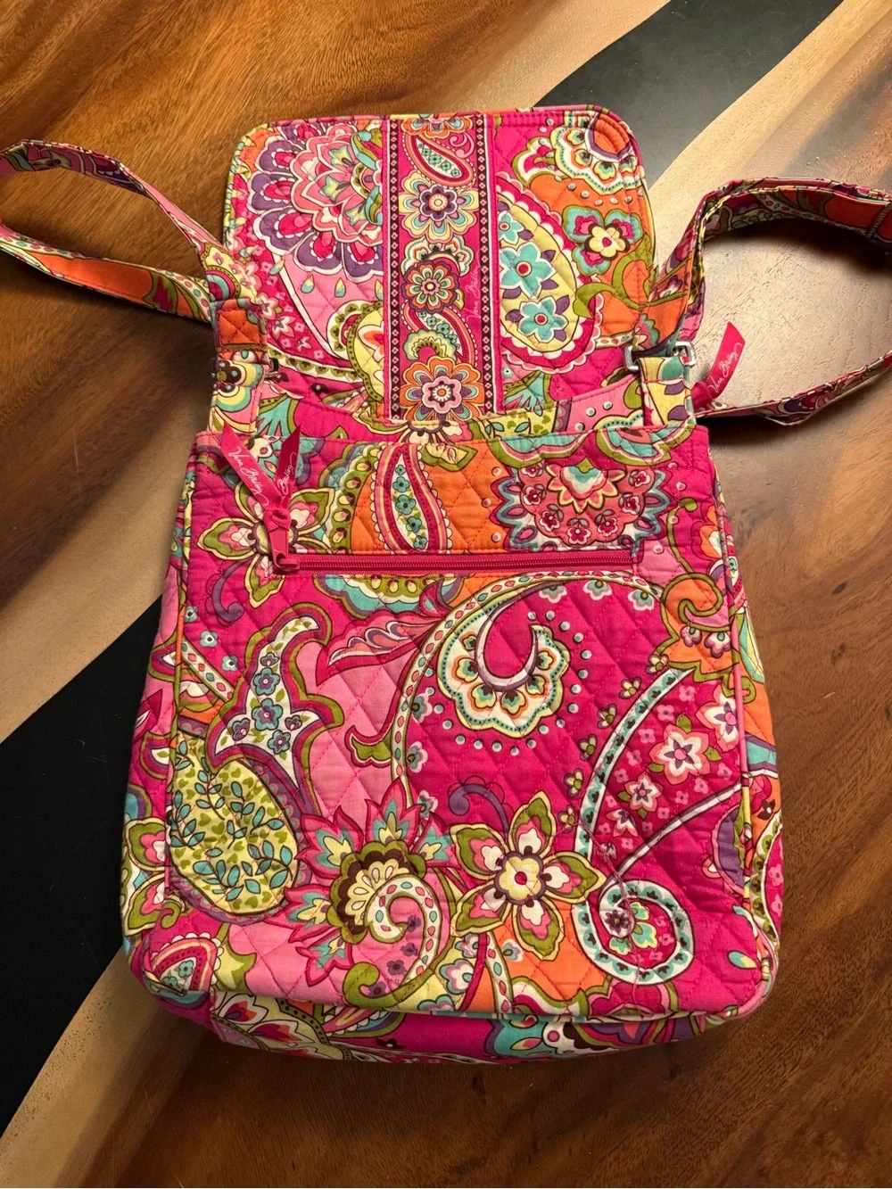 RARE Vera Bradley Pink Multicolor Floral Paisley Crossbody Shoulder Bag NWOT